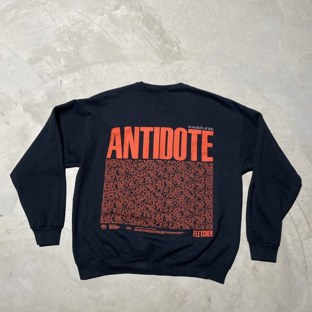 FLETCHER In Search Of The Antidote 2024 Tour Black SZ XL Sweatshirt Concert